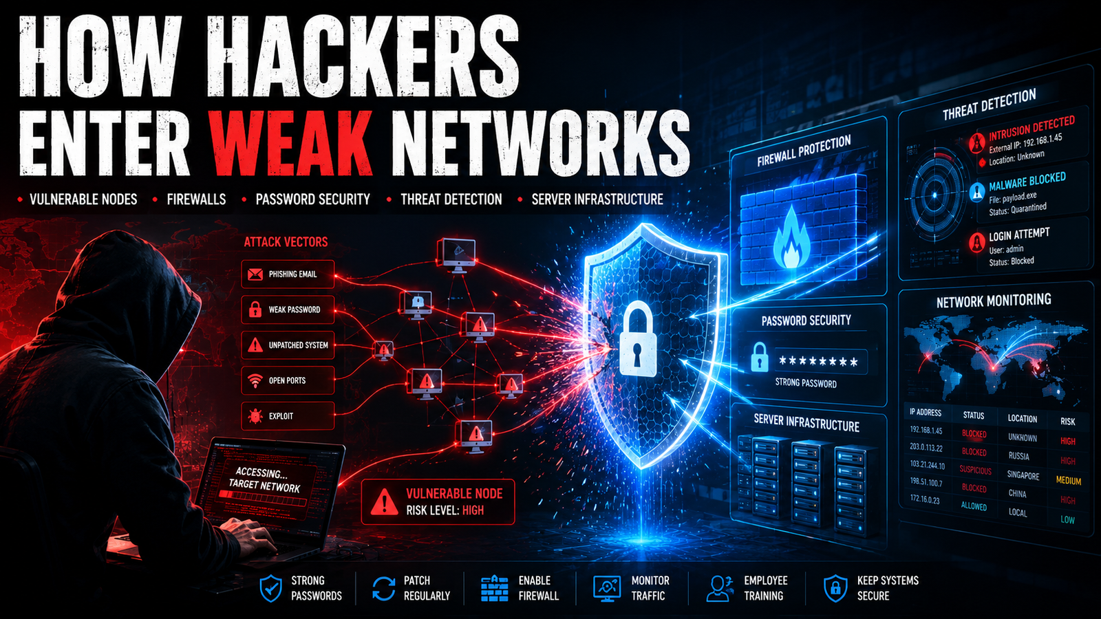 How Hackers Enter Weak Networks: Common Security Gaps Every Business Must Fix