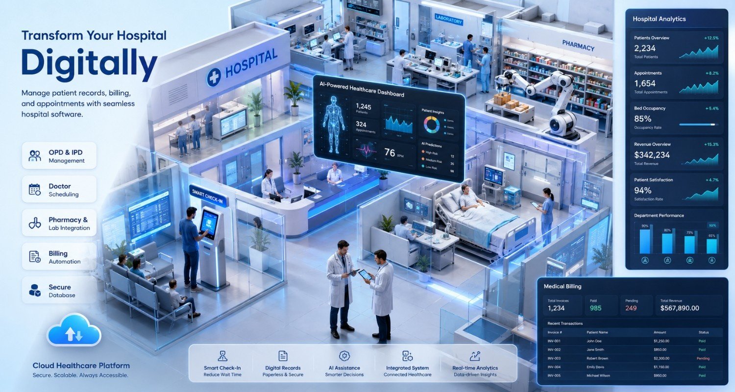 Transform Your Hospital Digitally with a Smart Hospital Management System