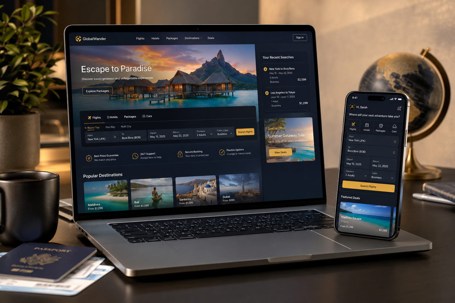 Travel Booking Website Development Solution | Tour ; Ticket Booking Management Platform