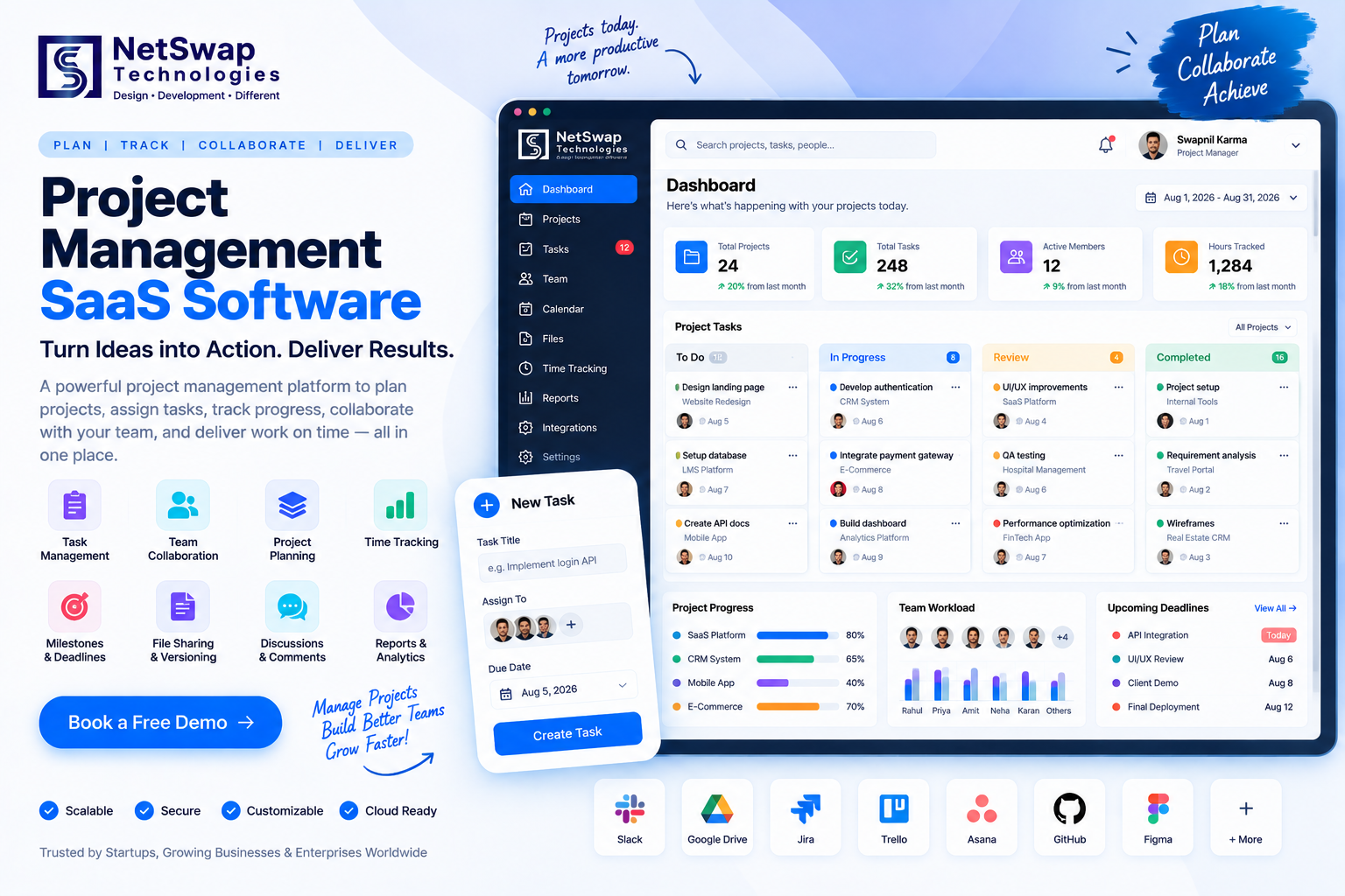 Project Management SaaS Software | Task, Team, Workflow, Timesheet & Productivity Management Platform